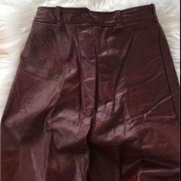 Jonathan Christopher 🇨🇦 Genuine Leather Pants in Copper-Maroon 
Size:6 - Picture 4 of 9